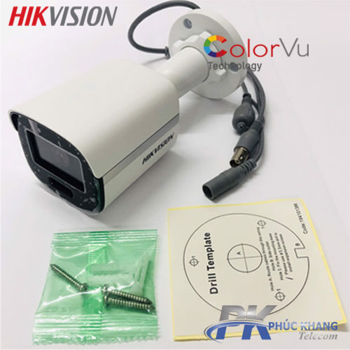 Camera Hikvision 2MP COLORVU - CÓ MÀU 24/24 Hỗ trợ chuyển qua lại 4 chế độ TVI/AHD/CVI/CVBS DS-2CE10DF0T-F - Hàng Chính Hãng