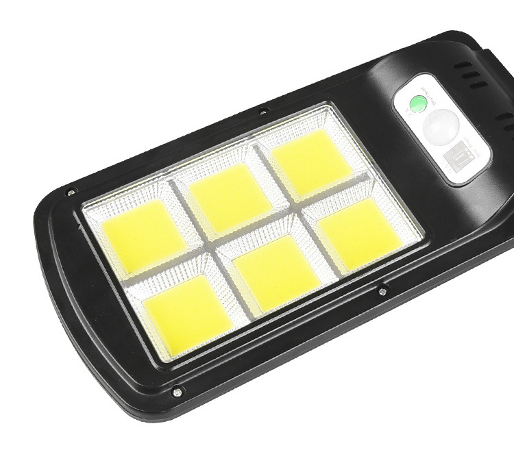 Đèn Năng Lượng Mặt Trời Chống Nước 6 Led 3 Chế Độ Hình Chữ Nhật 31x10cm Siêu Sáng Kèm Remote Và Giá Đỡ