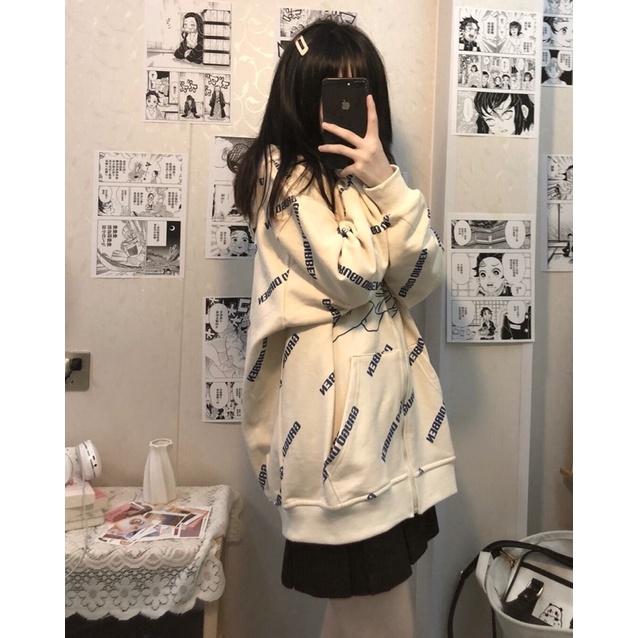 {Ảnh Thật} Áo Khoác Nỉ Hoodie Khoá Kéo Form Rộng Unisex Có Mũ Trùm Đầu