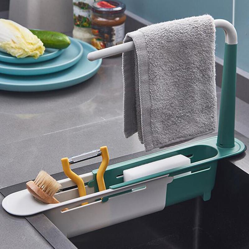 Kính Thiên Văn Bồn Rửa Kệ Bồn Rửa Nhà Bếp Nhà Tổ Chức Xà Phòng Khăn Xốp Giá Đỡ Thoát Giá Giỏ Đựng Đồ Tiện Ích Phụ Kiện