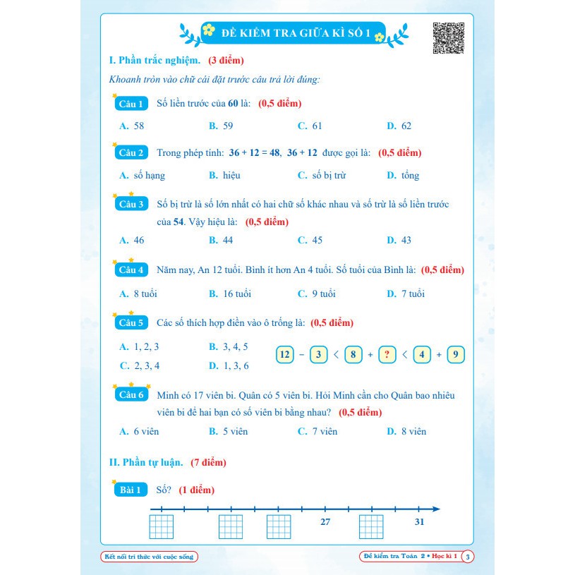 Sách - Combo Bài Tập Tuần và Đề Kiểm Tra Toán và Tiếng Việt 2 - Kết Nối Tri Thức Với Cuộc Sống - Học Kì 1