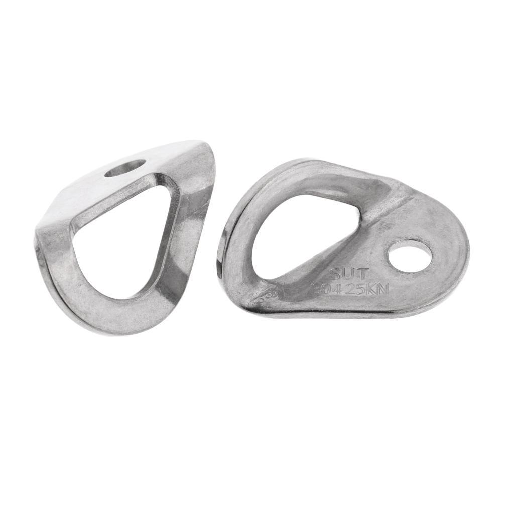 5 Pieces Rock Climbing Bolt Hanger Stainless Steel 25KN/5600Lb