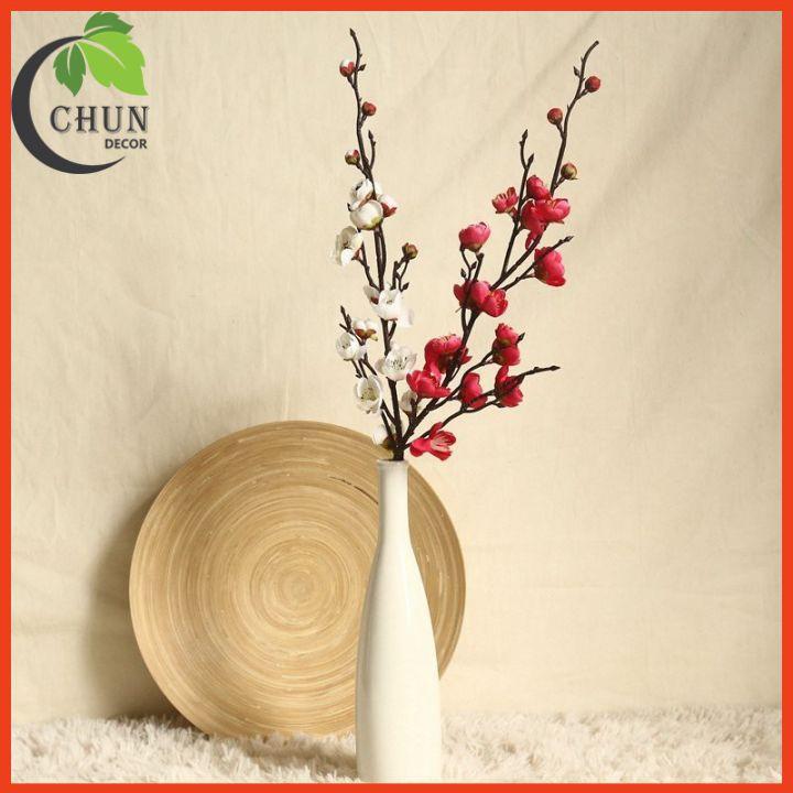 Hoa giả, cành đào cổ dài 70cm trang trí nhà cửa, văn phòng, cửa hàng, làm đạo cụ chụp ảnh