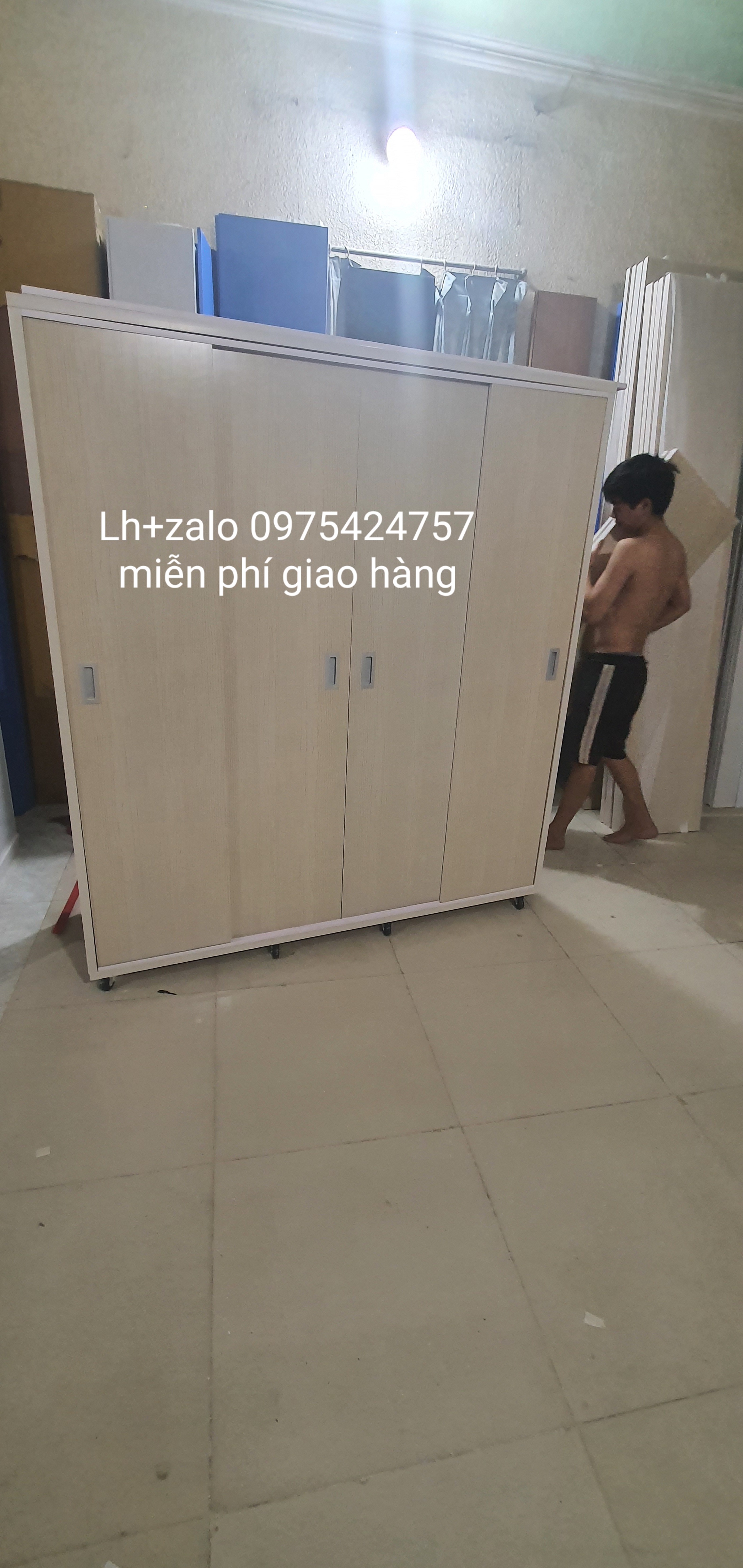 Tủ nhựa đài loan 4 cánh lùa