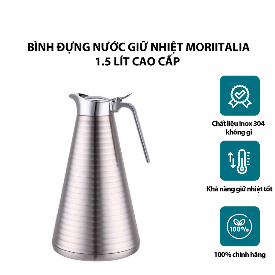 Bình đựng nước giữ nhiệt Moriitalia 1.5L-3000181