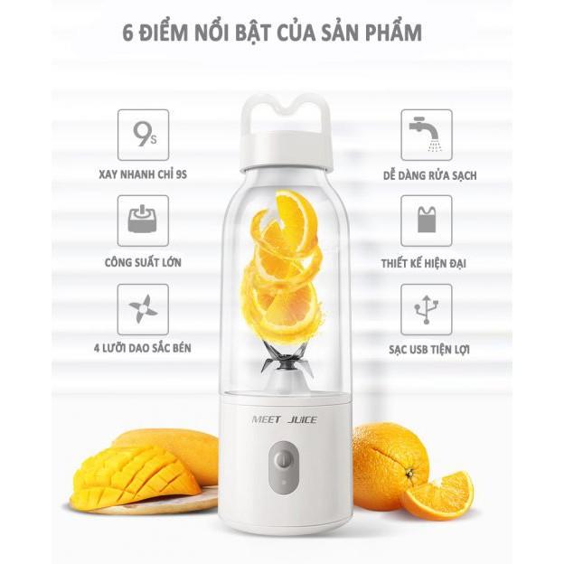 Máy xay sinh tố cầm tay đa năng hàng nhập khẩu, máy xay MEET JUICE cối thủy tinh cao cấp- BẢO HÀNH 6 THÁNG