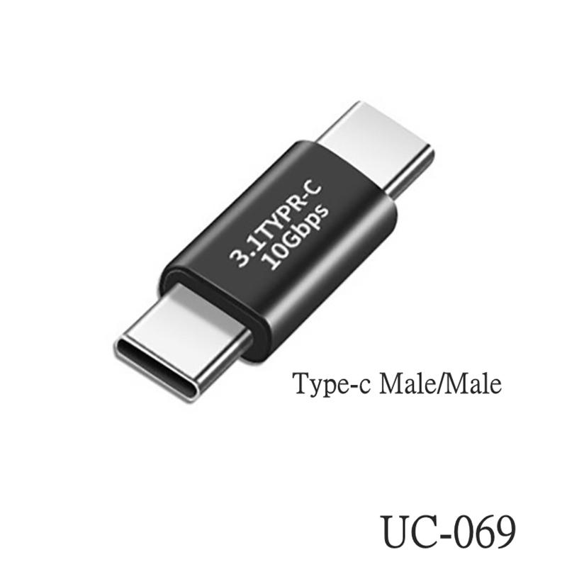 Hình Chữ U Góc 90 Độ USB 3.1 10Gbps Loại C Bộ Chuyển Đổi OTG Nam Sang Nữ Cho Huawei Xiaomi Bộ Chuyển Đổi Bộ Chuyển Đổi Màu Sắc: Type-c M-M