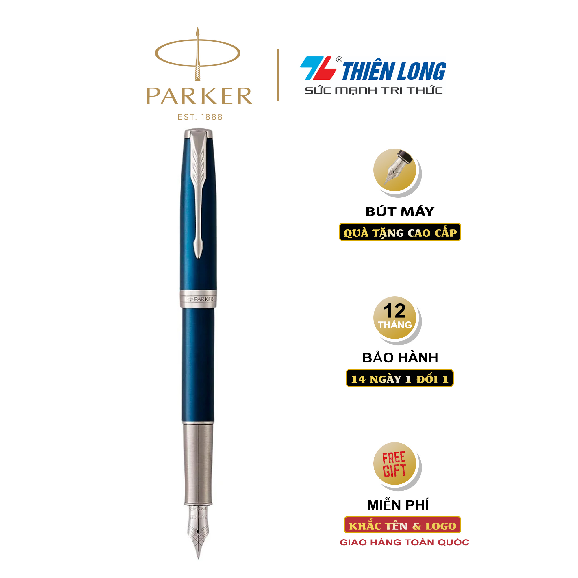 Bút máy cao cấp Parker Sonnet Blue CT 18K TB-1950886