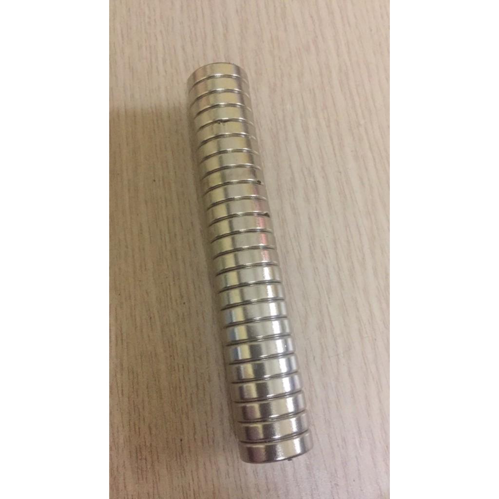 Nam châm viên trắng đất hiếm 20x5mm