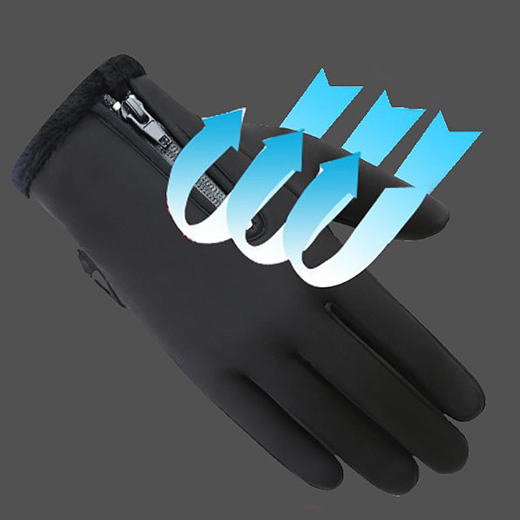 Thermal Windproof Waterproof Winter Gloves Touch Screen Mittens Pink S