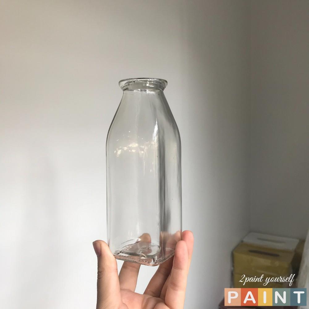 Lọ hoa thủy tinh trong - decor trang trí vintage