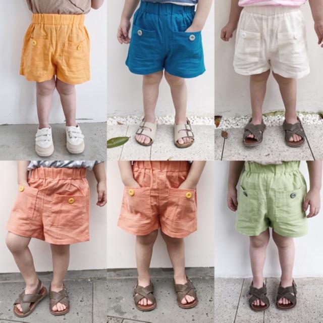 Quần Linen Short 2 túi trước cho bé Q30NL076