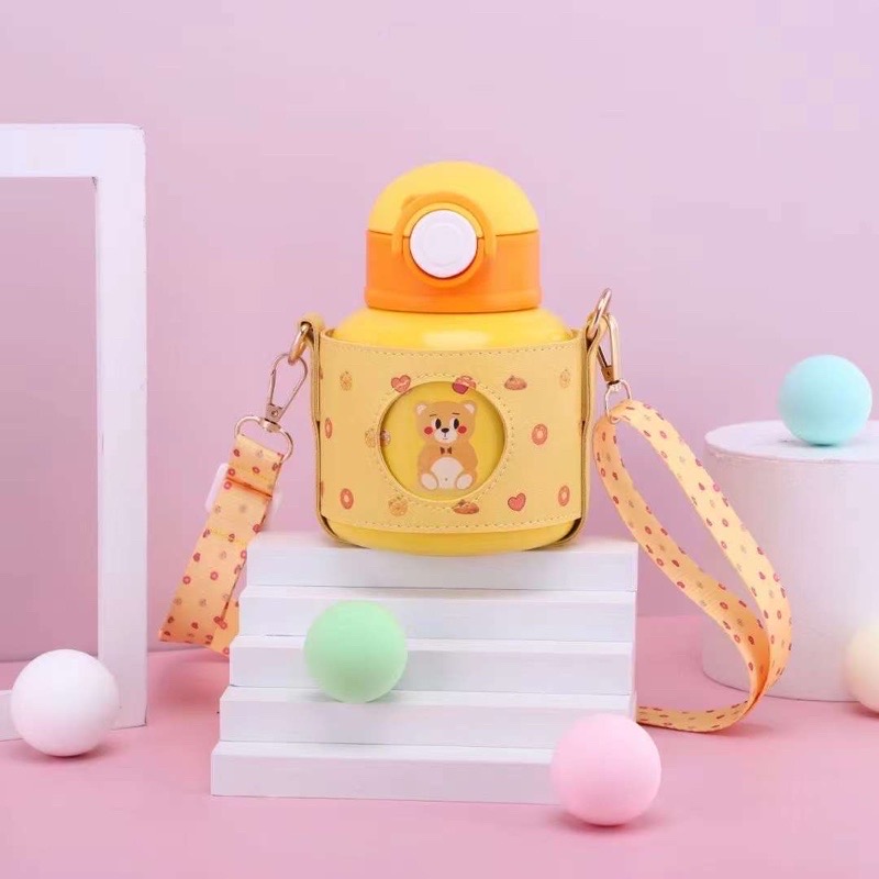 Bình giữ nhiệt kèm túi, có ống hút