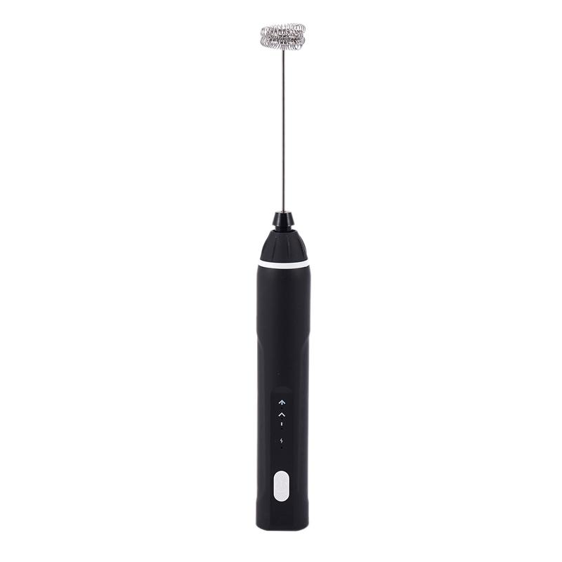 2 Bộ 2 Cối Bọt Sữa Uống Sữa Rửa Mặt Foamer Kem Đánh Nấu Trộn Cầm Tay Khuấy Cà Phê Trứng Be Đen & Bạc