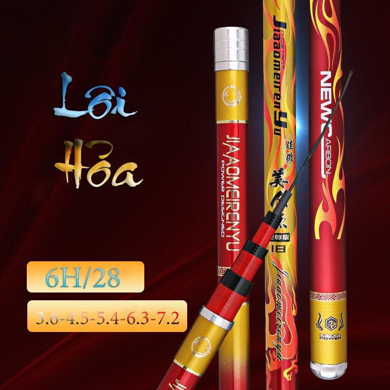 Cần Câu Đài Lôi Hỏa Cần Câu Tay Câu Đơn 6H Cần Câu Cá Carbon