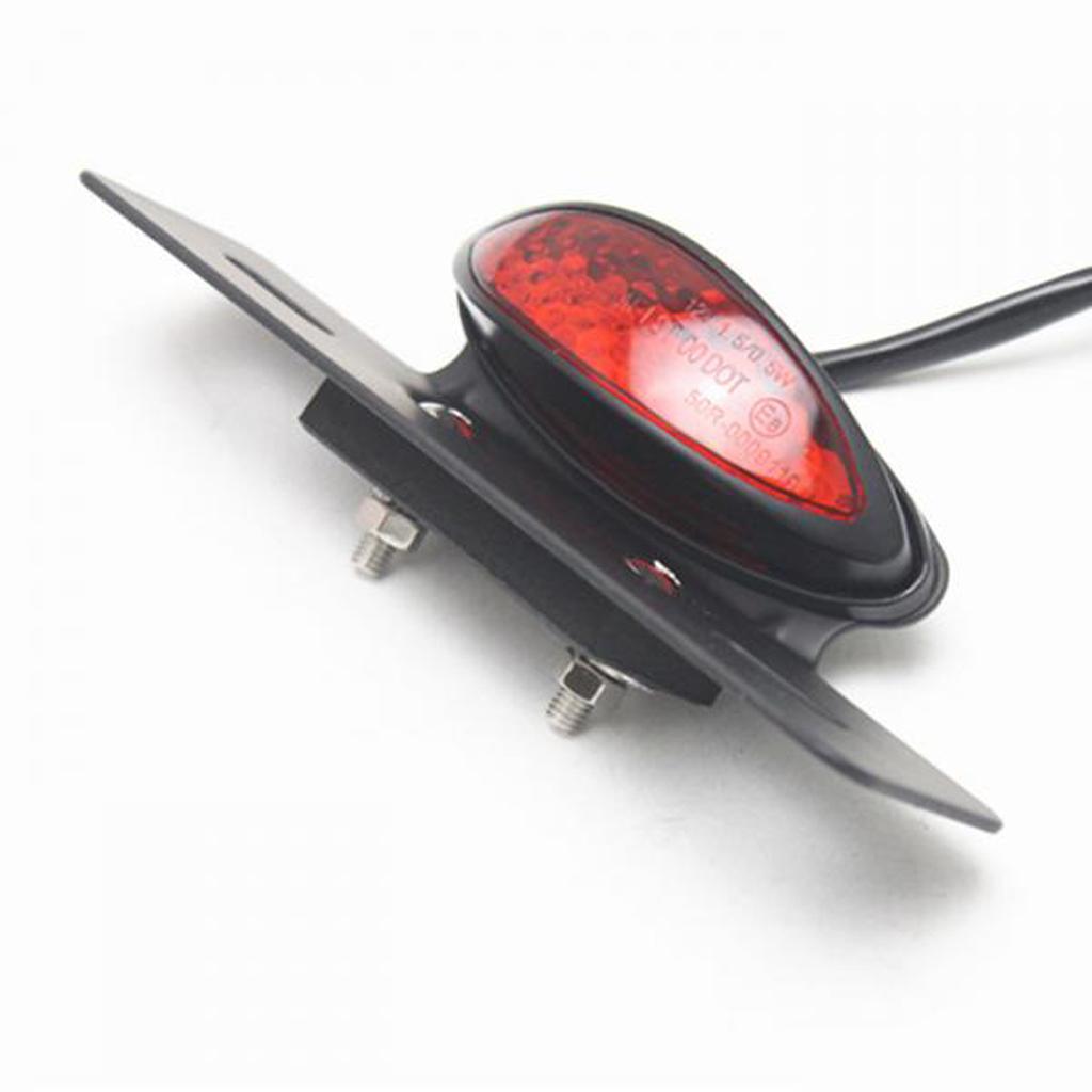 12V 14-LED Motorcycle Turn Signal Brake License Plate Integrated Tail Light