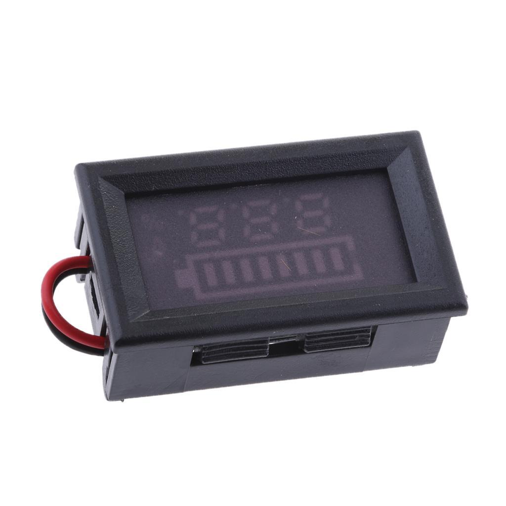 2x LCD Voltage Indicator Digital Voltmeter Acid Battery Capacity 60V