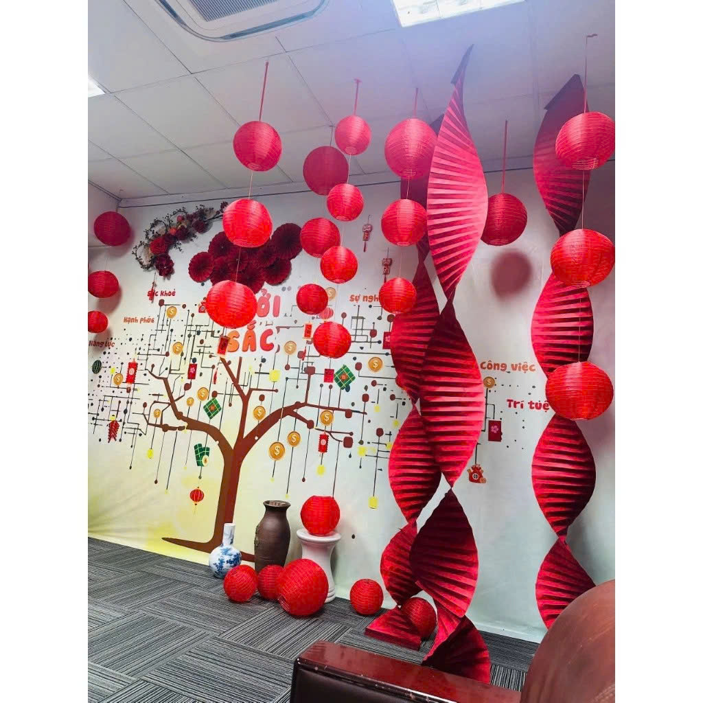 Dải Giấy Đỏ Xoắn Dài 3m Trang Trí TẾT, Trung Thu Sự Kiện, Lớp Học, Văn Phòng, Decor Nhà Cửa - HÀNG CHÍNH HÃNG MINIIN