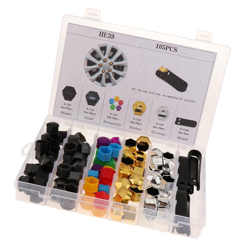 Universal 17mm Chrome Car Wheel Nut  Hub Screw Cover Lug Nur Cover