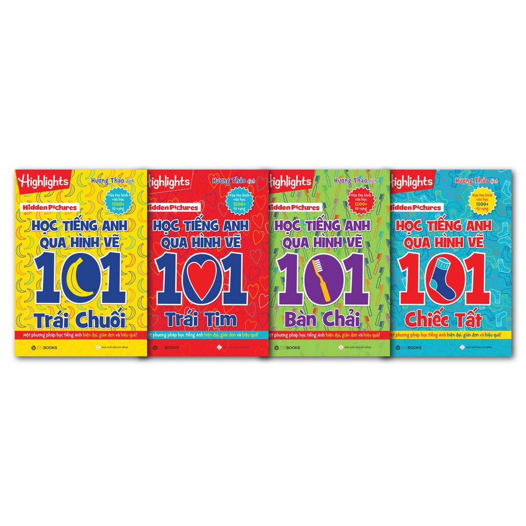 Sách - Trọn Bộ 4 Cuốn Hidden Pictures – Học Tiếng Anh Qua Hình Vẽ 101