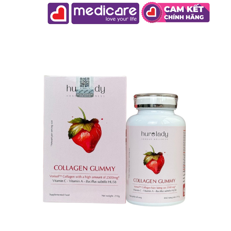 Viên Nhai HURO LADY Collagen Tăng Cường Sức Khỏe Làm Da 210g