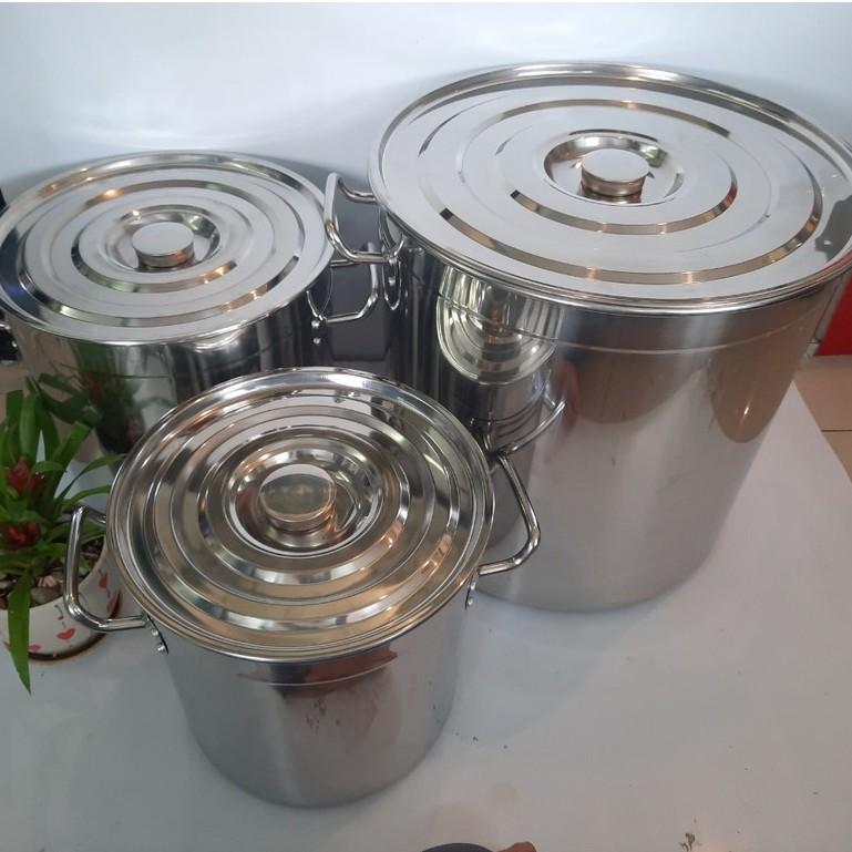 Nồi nấu phở, nước lèo, cháo inox cao cấp 304 1 đáy dày 3.0mm, chuyên dùng cho nhà hàng
