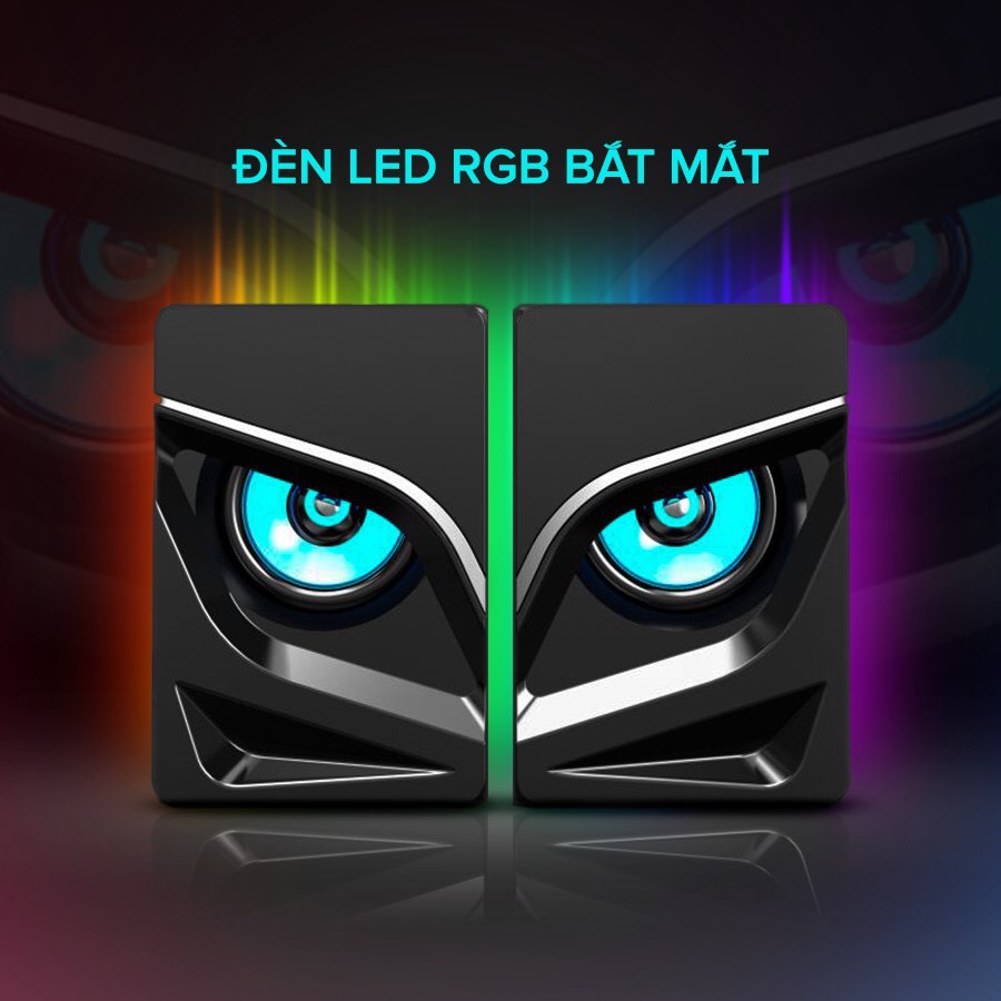 Loa Gaming RGB HAVIT SK708, Âm Thanh Stereo 2.0, 7 Chế Độ Màu RGB, Công Suất 6W - Hàng Chính Hãng