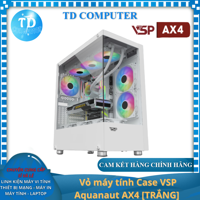 Vỏ máy tính Case VSP Aquanaut AX4 2 mặt kính - Hàng chính hãng Tech Vision phân phối