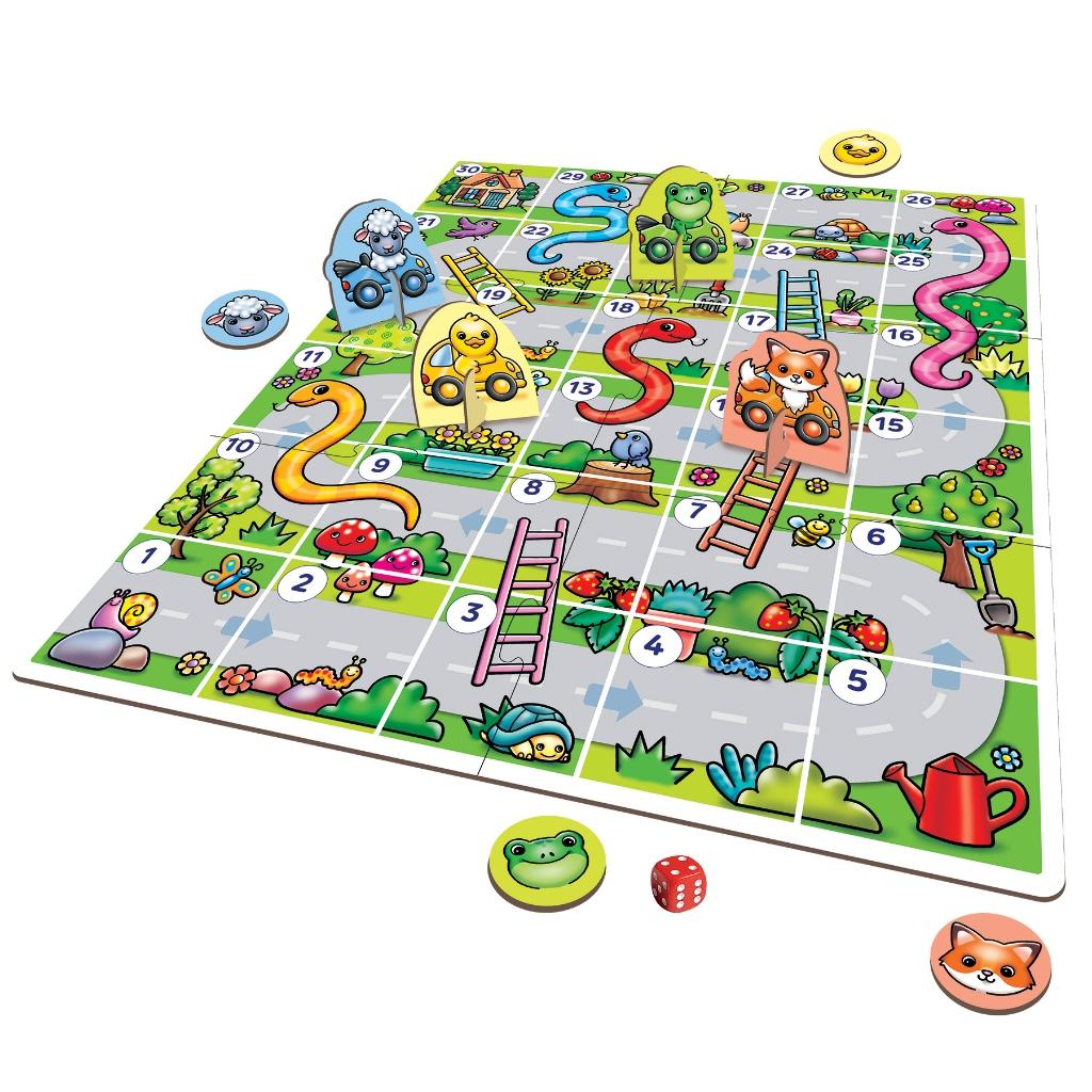 Trò chơi trí tuệ My First Snakes &amp; Ladders - Orchard Toys khuyến khích thảo luận, phối hợp tay mắt