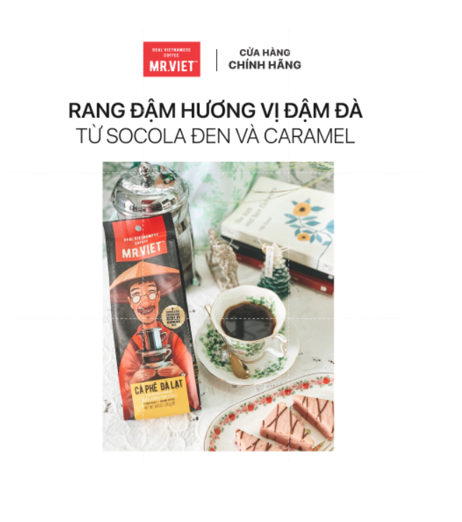 Cà Phê Đà Lạt - Cà Phê Rang Xay Mr Viet Túi 250g