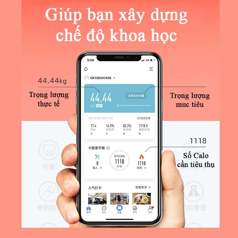 Cân sức khỏe thông minh  tiện lợi cho gia đình - K1467