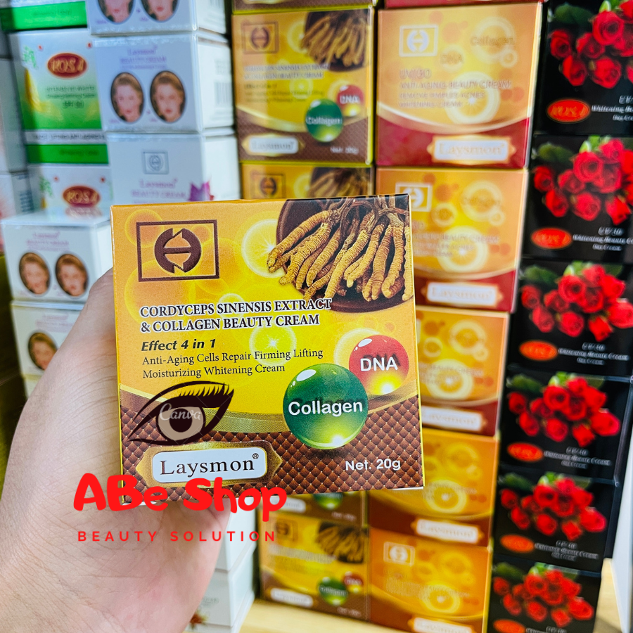 Kem LAYSMON Đông Trùng Hạ Thảo - LAYSMON CORDYCEPS SINESIS EXTRACT AND COLLAGEN BEAUTY CREAM 20g