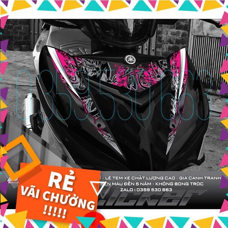 Tem rời Exciter 150 xe đen - Mẫu Dragon rồng hồng