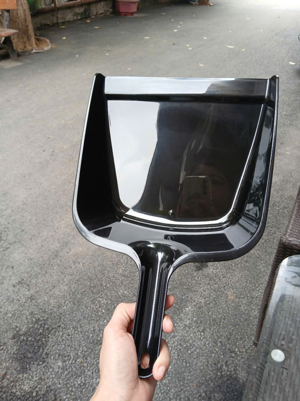 Xẻng hót rác cán ngắn Nakaya - Màu đen - Hàng nội địa Nhật Bản nhập khẩu chính hãng