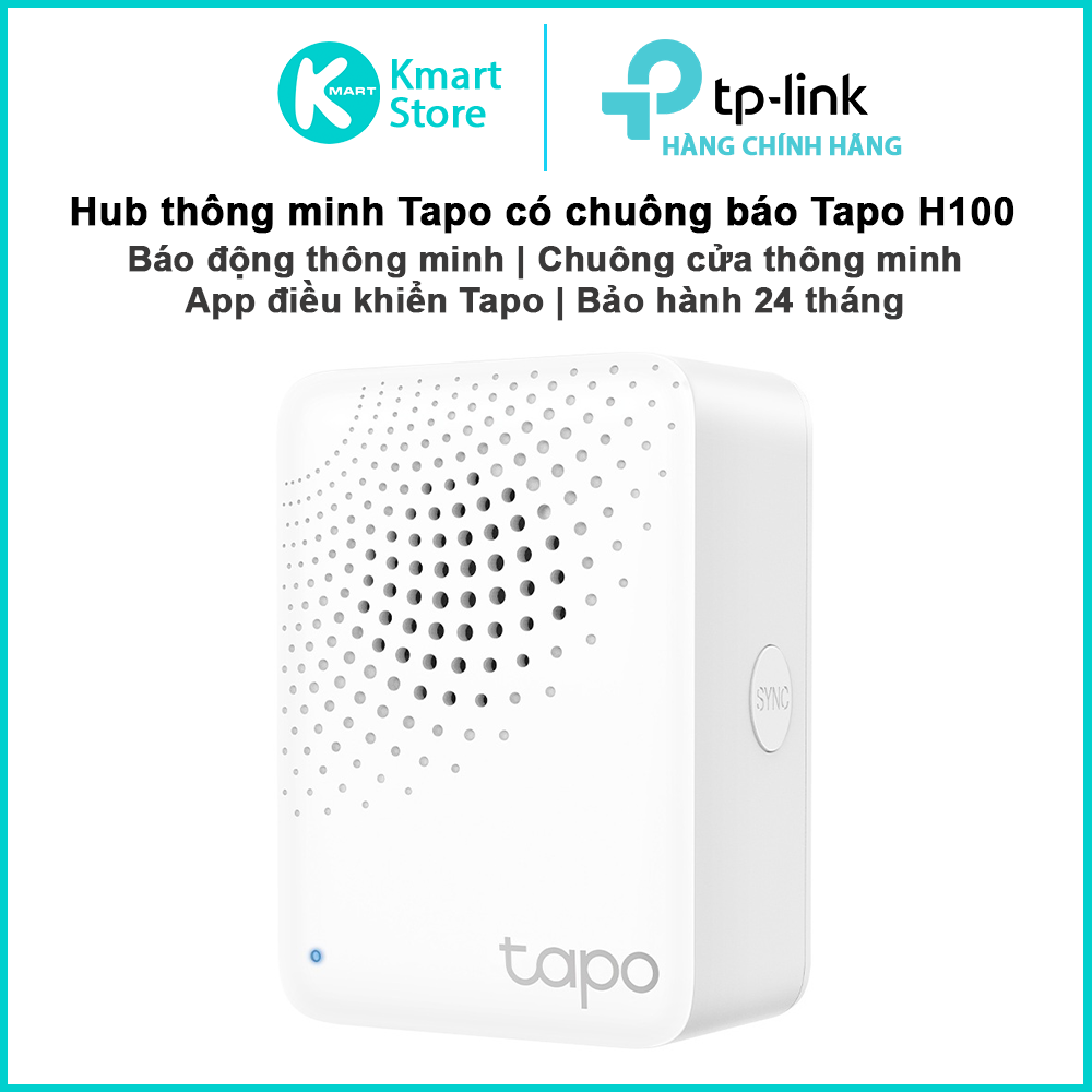 Hub thông minh TP-Link Tapo H100 | Có chuông báo | Chuông cửa thông minh | Kết nối tối đa 64 thiết bị | Bảo hành 2 năm
