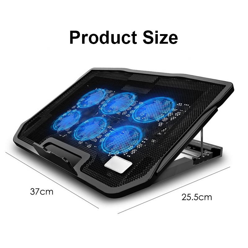 Ế Tản Nhiệt Laptop N99 COOLING PAD Cho LaptĐop Macbook Từ 11 đến 17 inch Đèn Led 2 Quạt Chống ồn 4 Mức Chỉnh Độ Cao