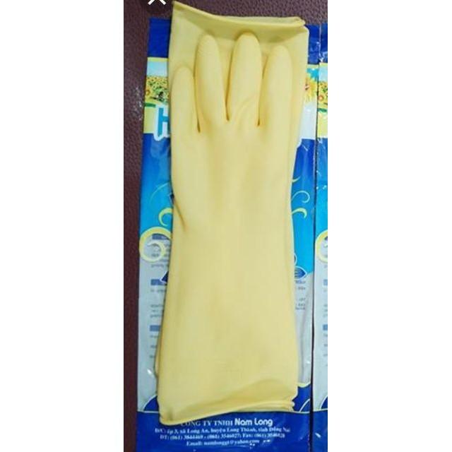 Găng tay, bao tay cao su rửa chén, bát bảo vệ da tay thương hiệu hướng dương ( size 8 -8-1/2)