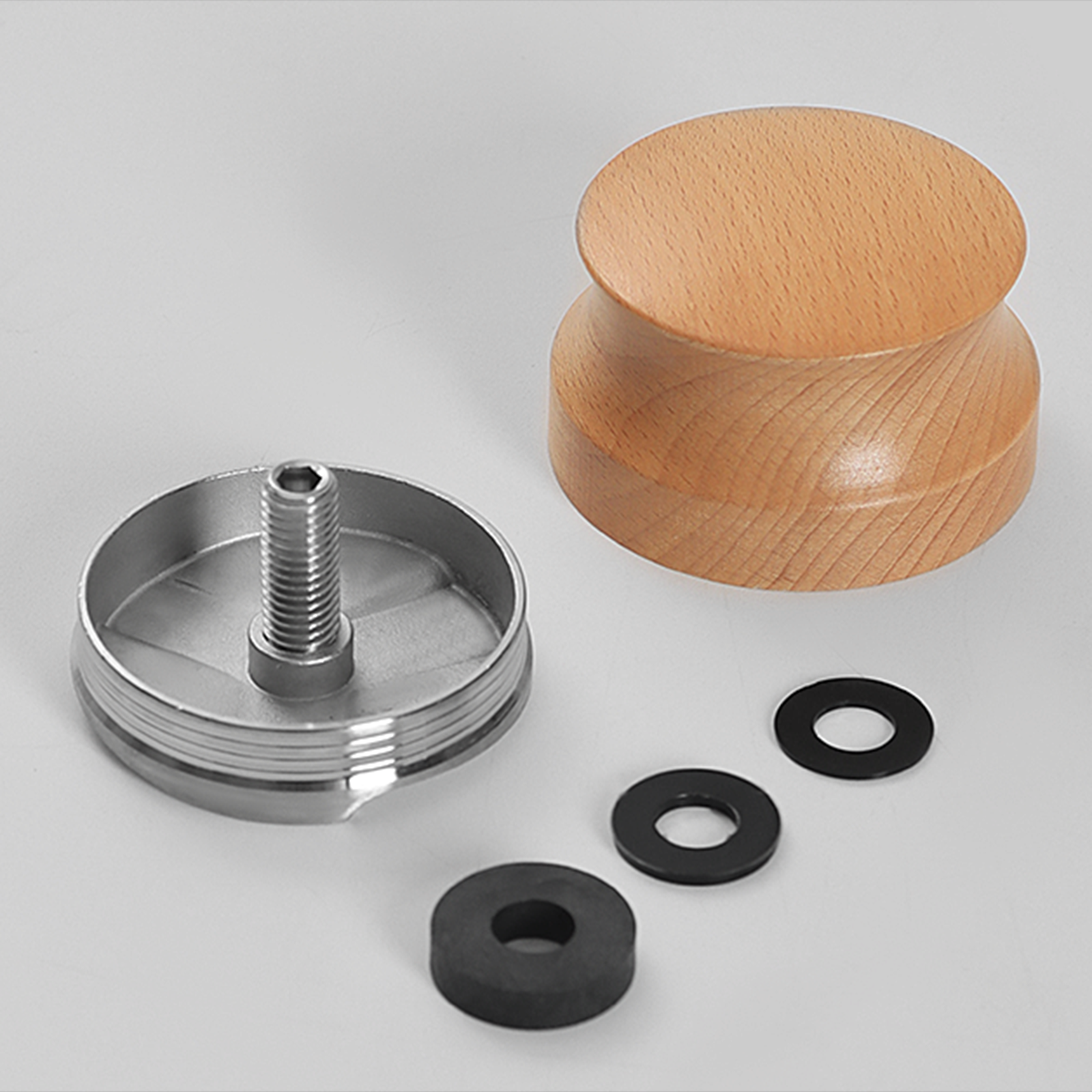 Espresso Tamper Stainless Steel Adjustable Depth for Machine Cafe