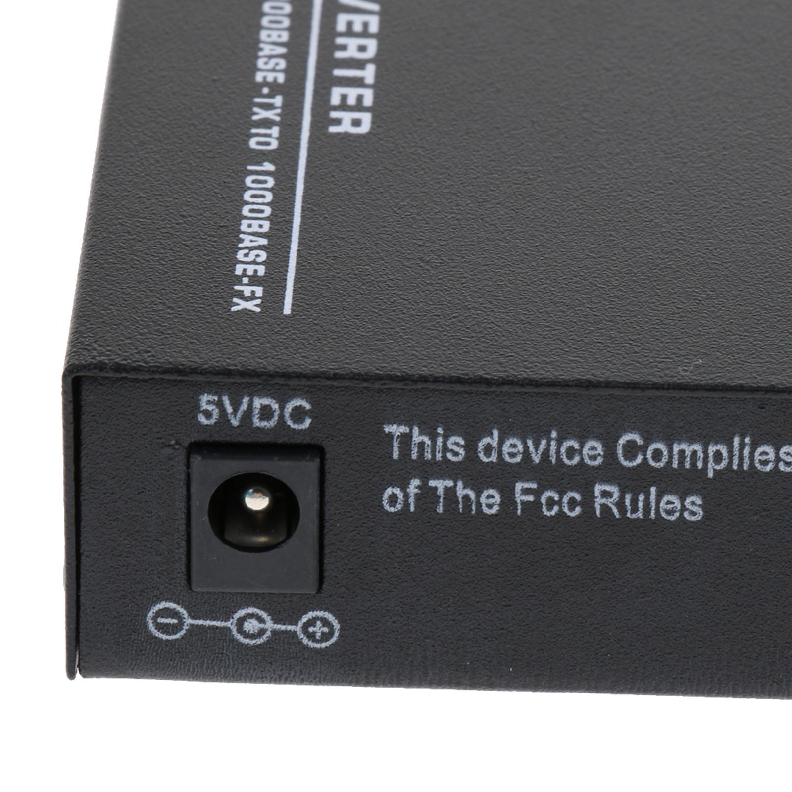 2pcs 1000M External Ethernet Media Converter Single Mode Fiber
