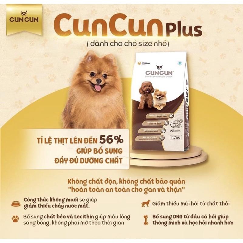 Thức ăn cho chó Poodle hạt tươi Cuncun Plus 1,2kg, Hạt cho chó nhỏ Phốc sóc