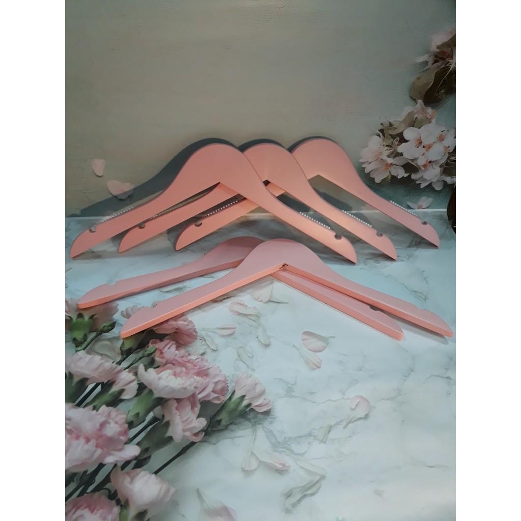MÓC GỖ TREO QUẦN ÁO hồng đệm, MÓC DÙNG CHO SHOP THỜI TRANG, CÁ NHÂN, GIA ĐÌNH,...