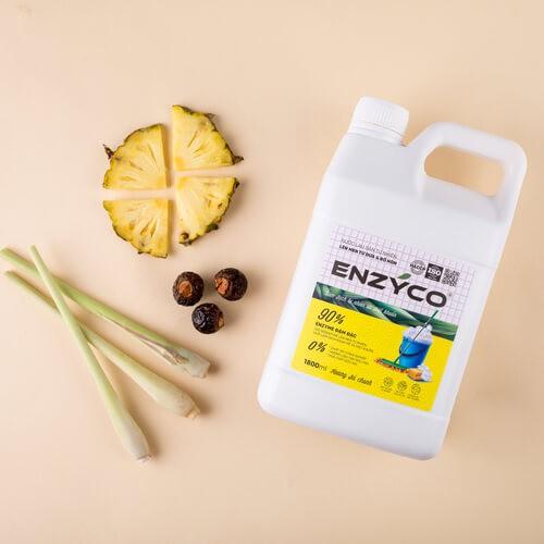 Combo Nước Lau Sàn Và Nước Ngâm Rau Củ ENZYCO 90% Enzyme Sinh Học Từ Dứa Và Bồ Hòn 바닥청소용 세제 Floor cleaner