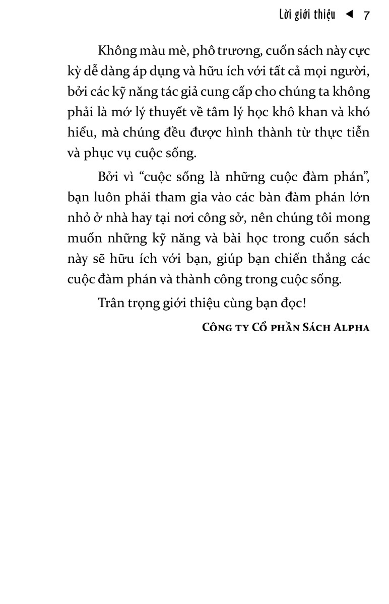 Đừng bao giờ chia đôi lợi ích trong mọi cuộc đàm phán_Al
