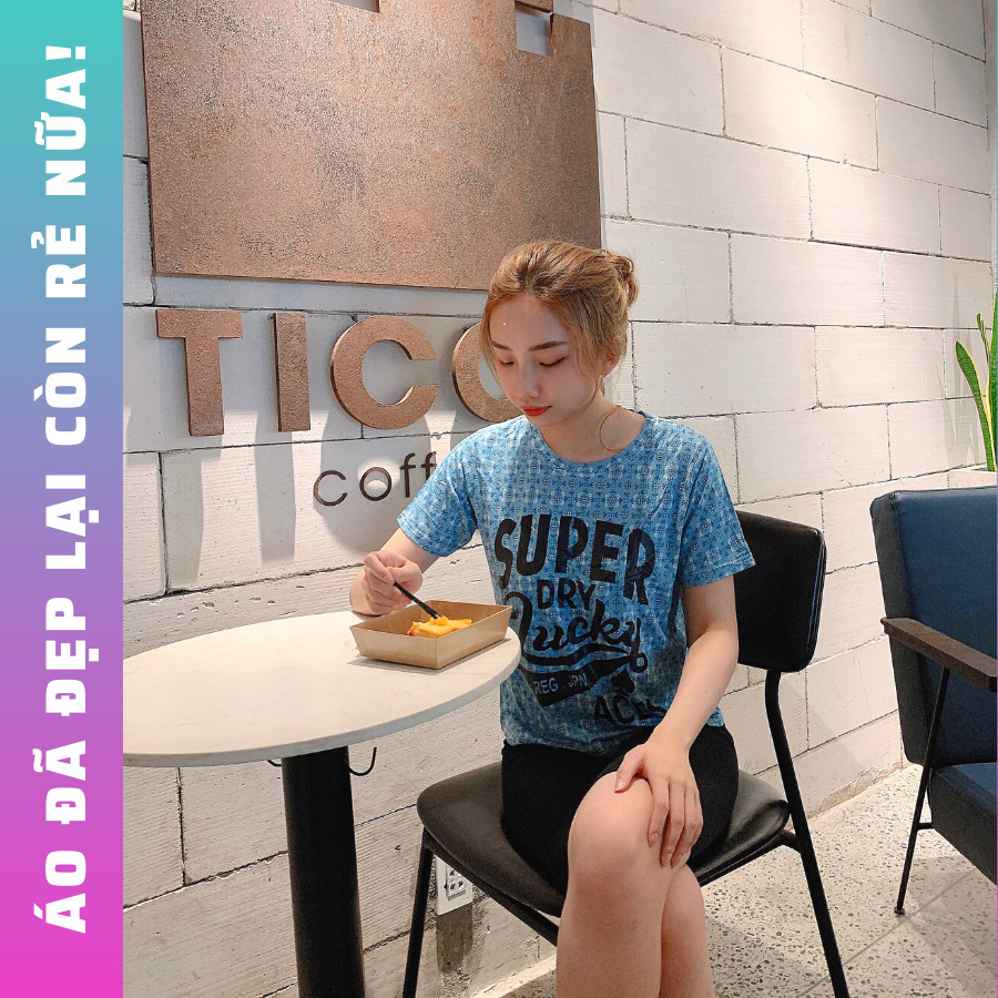 Áo thun nữ  freesize   chất liệu thun cotton 100%  ÁO ĐẸP - GIÁ RẺ - HÌNH CHỤP THẬT . CÓ THỂ LÀM ÁO CẶP BẠN THÂN NỮ