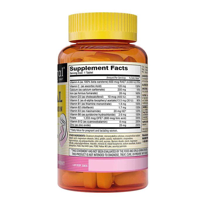 Viên uống bổ sung vitamin và khoáng chất cho phụ nữ mang thai và cho con bú Masonatal Prenatal Formulation