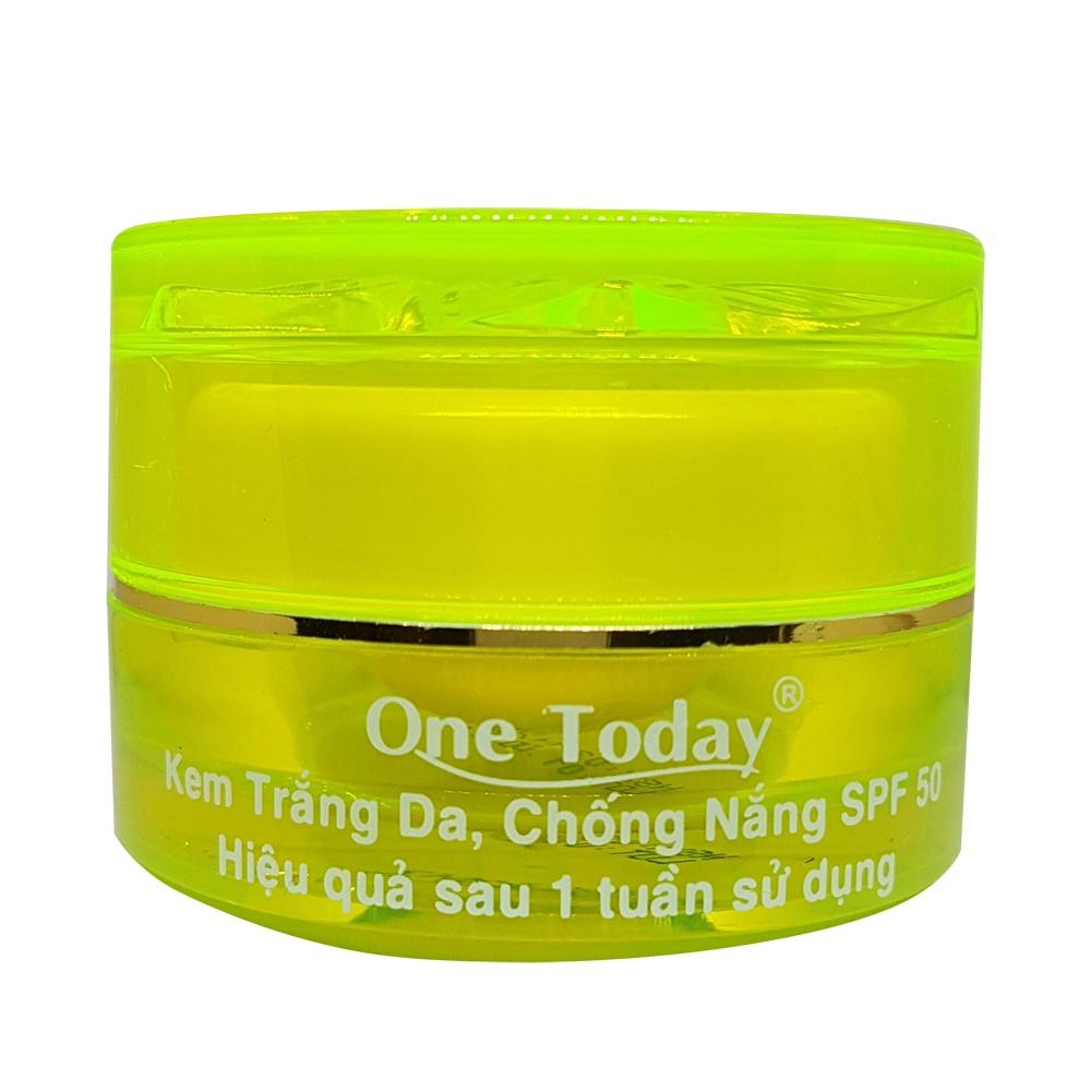 KEM TRẮNG DA CHỐNG NẮNG SPF 50 CAO CẤP ONE TODAY VIP 15G + TẶNG SỮA RỬA MẶT