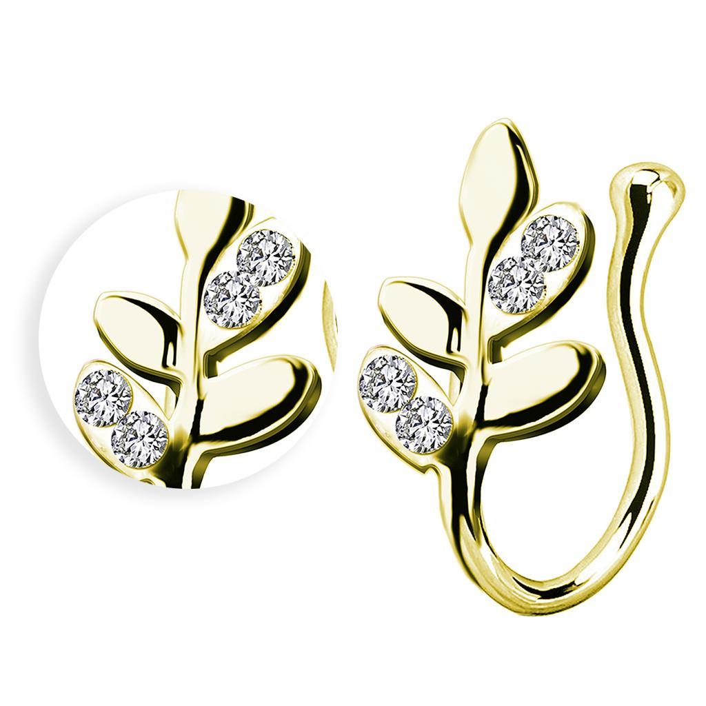 2x Crystal Fake Nose Rings 18G Faux Fake Lip Ear Nose Septum Ring 18 Gauge