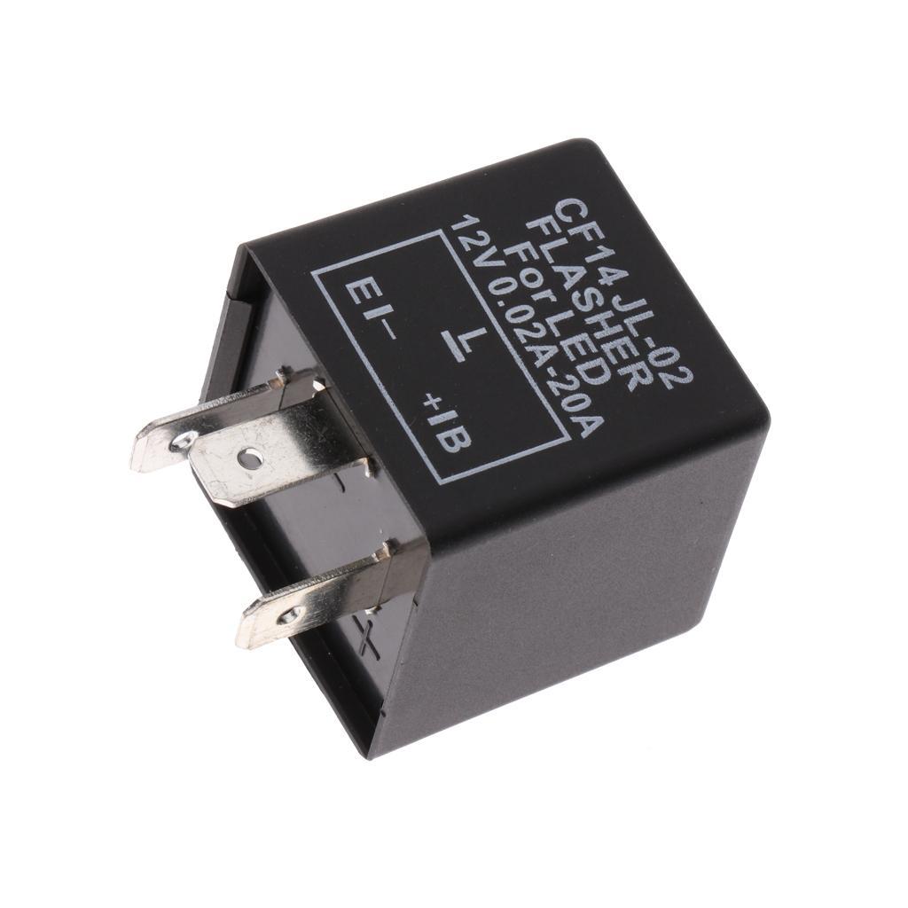 JL-02 3 Pin Flasher Relay 20A 12V   Flash Controller