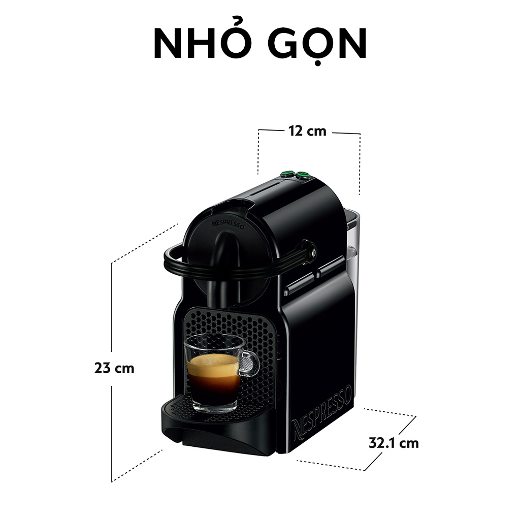 Máy pha cà phê Nespresso Inissia Đen - Hàng chính hãng