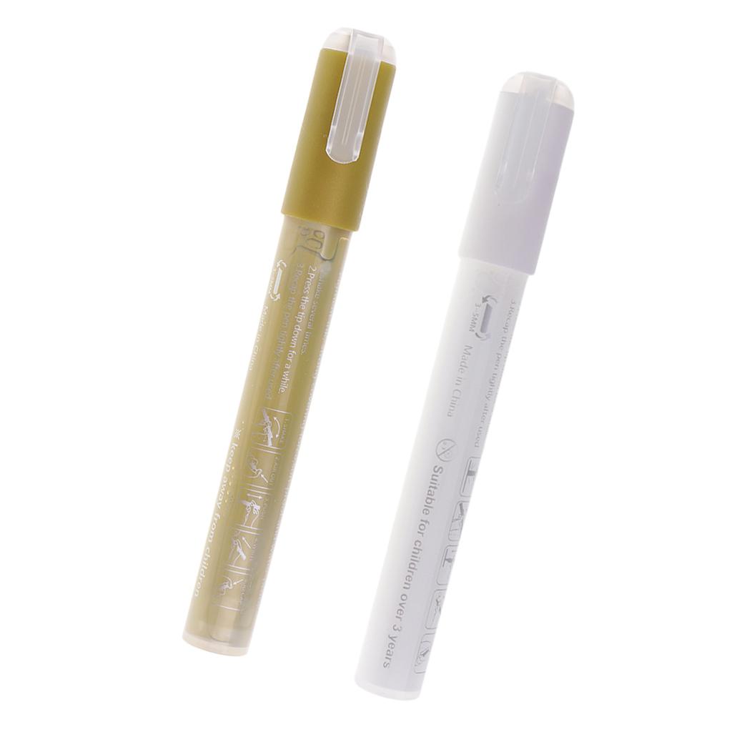 Chiwanji Vàng Trắng Vĩnh Viễn Sơn Acrylic Dấu Bút F Kính Kim Loại, Gỗ, Vải